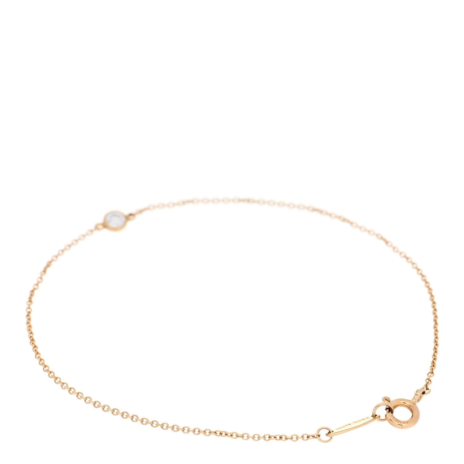 Tiffany 18K Yellow Gold Diamond .08ct Elsa Peretti Diamonds By The Yard Bracelet 2 of 5