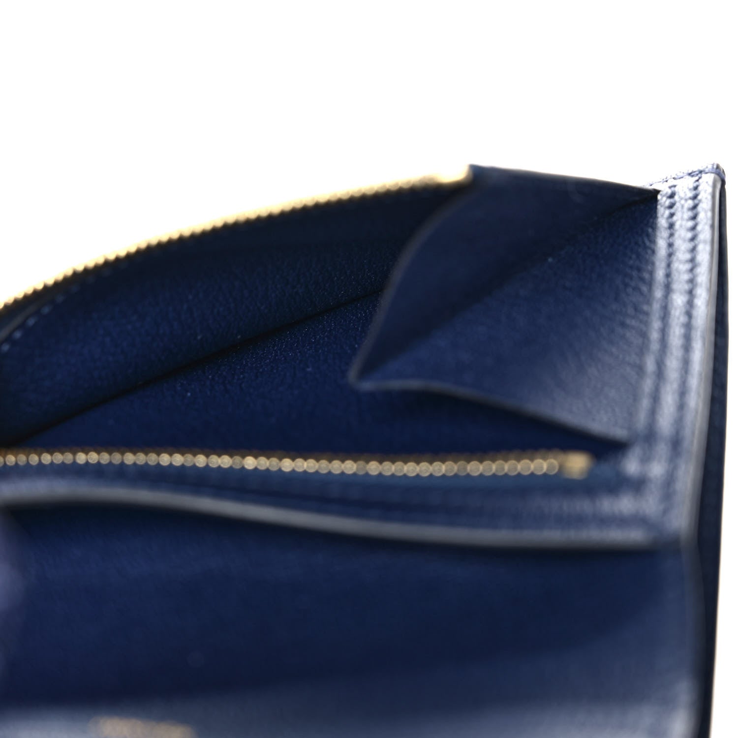 Hermes Shiny Alligator Bearn Compact Wallet Bleu Electrique 6 of 12