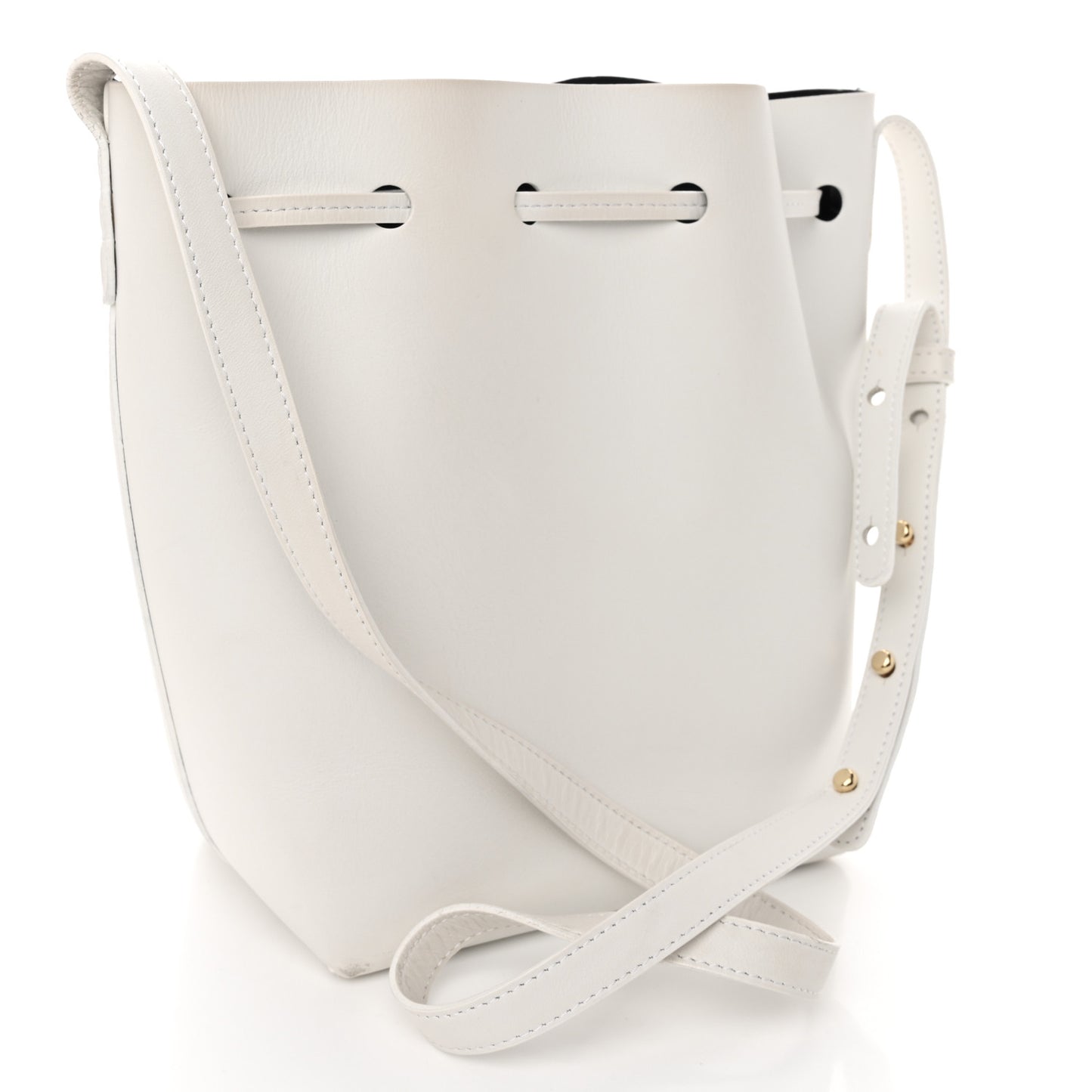 Calfskin Mini Bucket Bag White