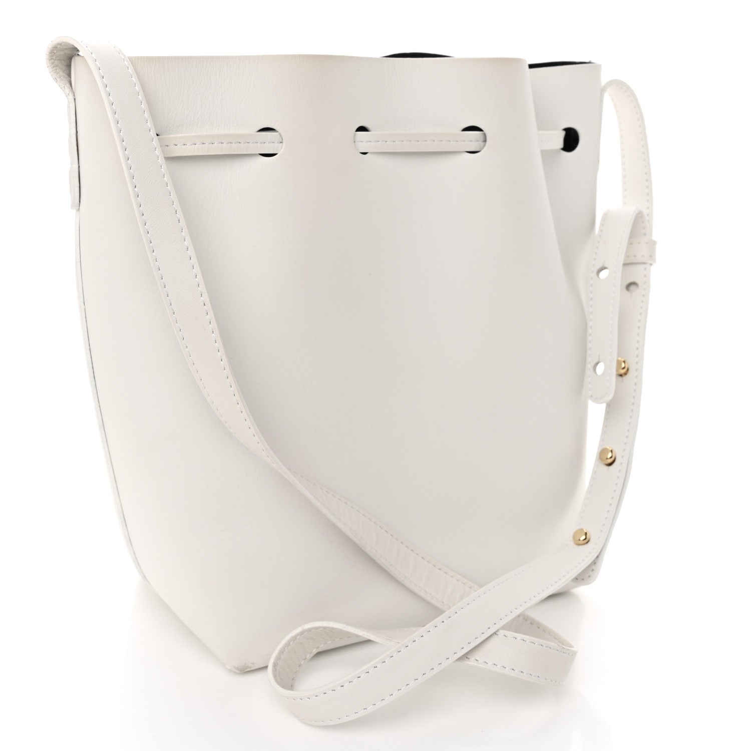 Mansur Gavriel Calfskin Mini Bucket Bag White 3 of 9