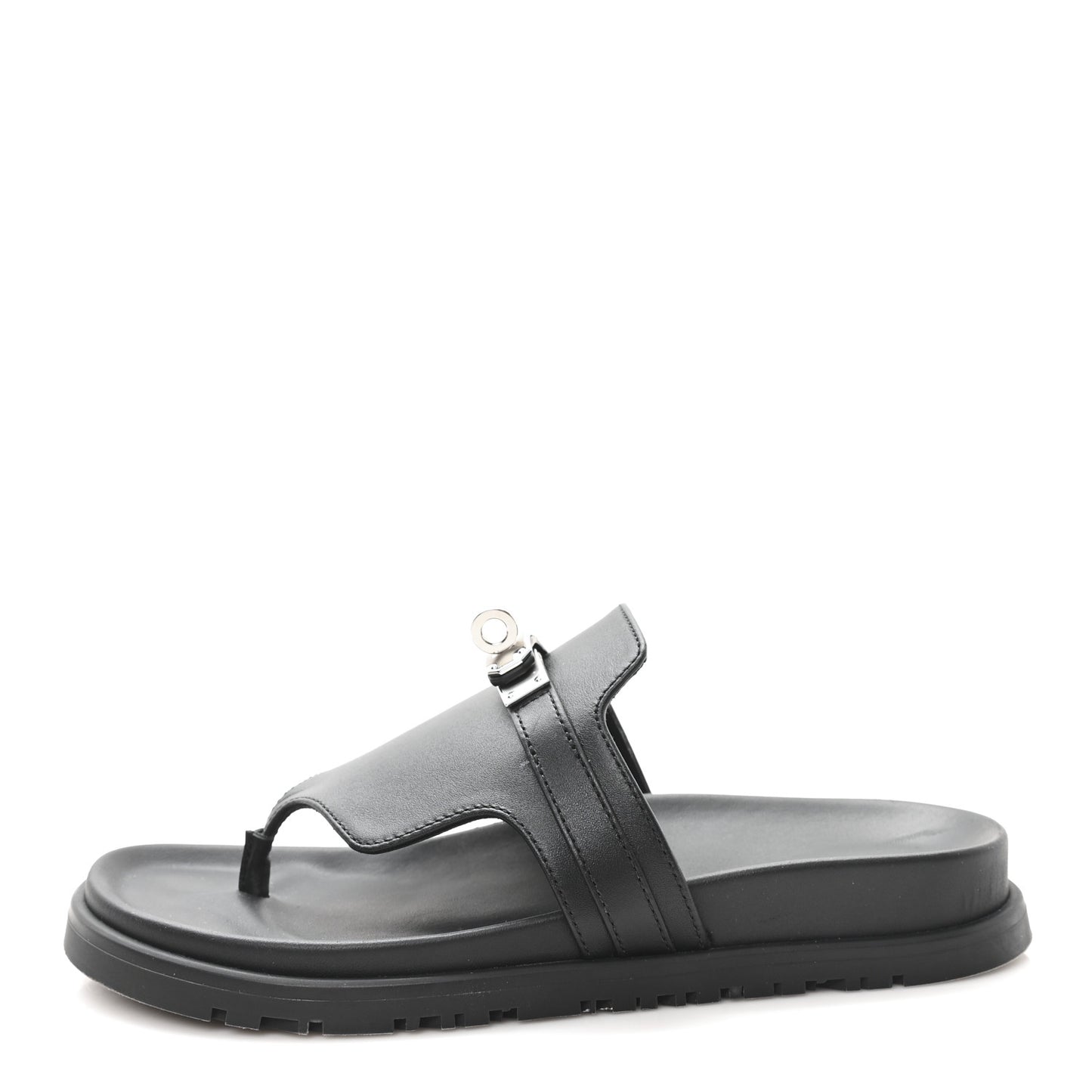 Calfskin Womens Empire Sandals 36 Black