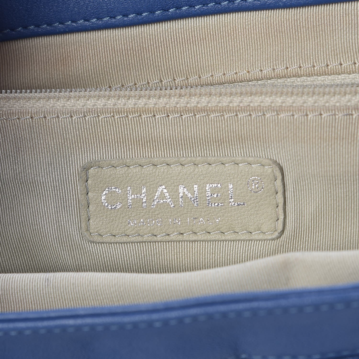 Chanel Washed Lambskin Quilted Medium Chain Around Messenger Blue 6 of 7