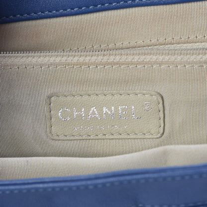 Chanel Washed Lambskin Quilted Medium Chain Around Messenger Blue 6 of 7