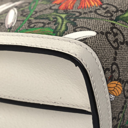 Gucci GG Supreme Monogram Flora Web Small Ophidia Chain Shoulder Bag White 10 of 14