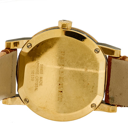 Burberry Stainless Steel Calfskin 38mm Quartz Watch Champagne BU9026 4 of 4