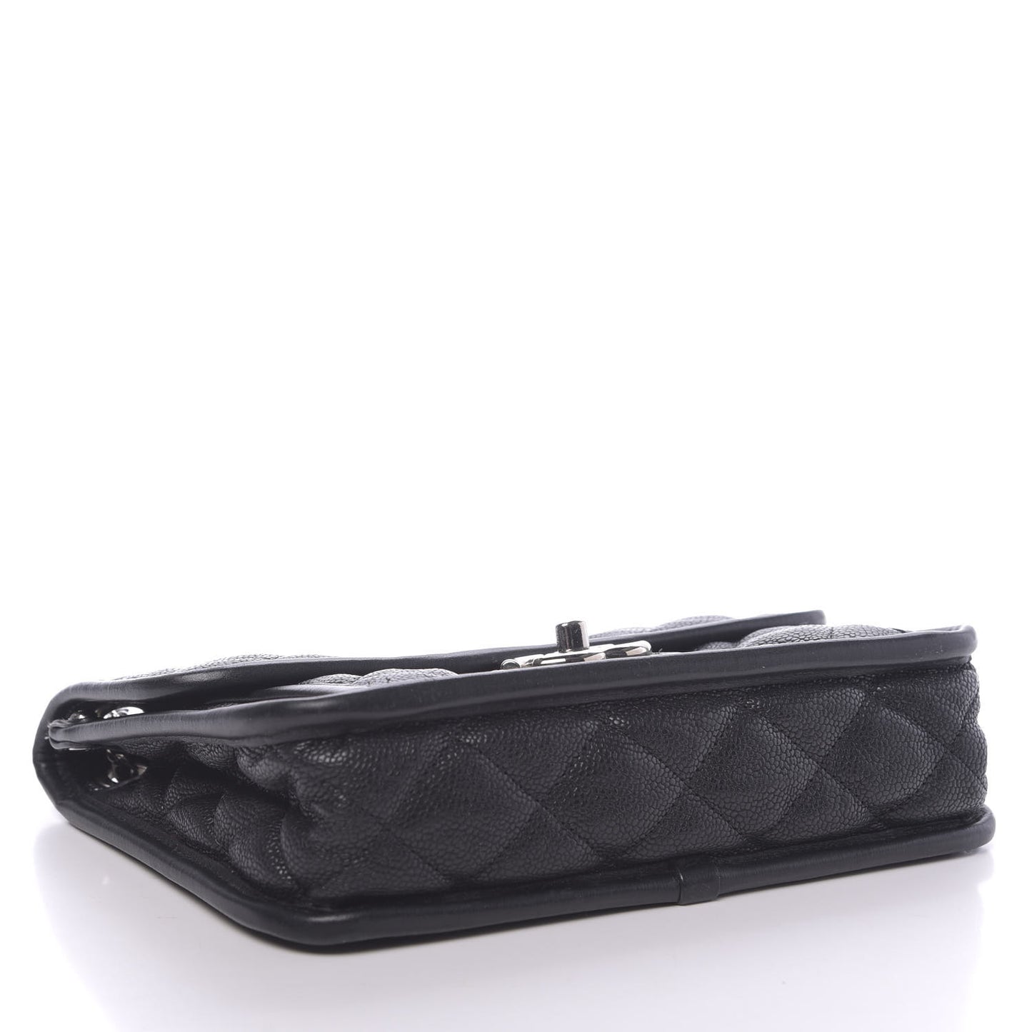Caviar Quilted Mini French Riviera Flap Black