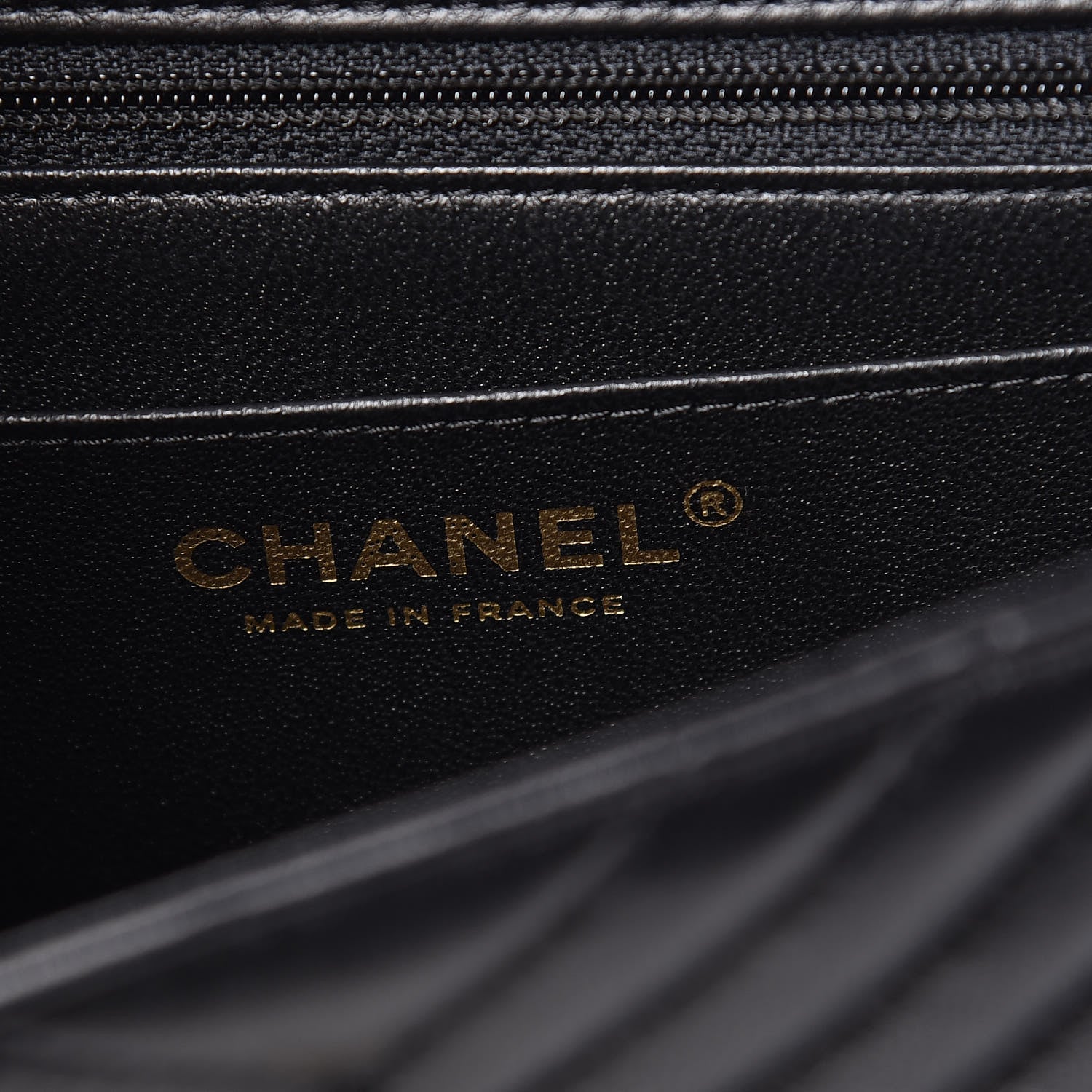 Chanel Lambskin Chevron Quilted Mini Square Flap Black 6 of 11