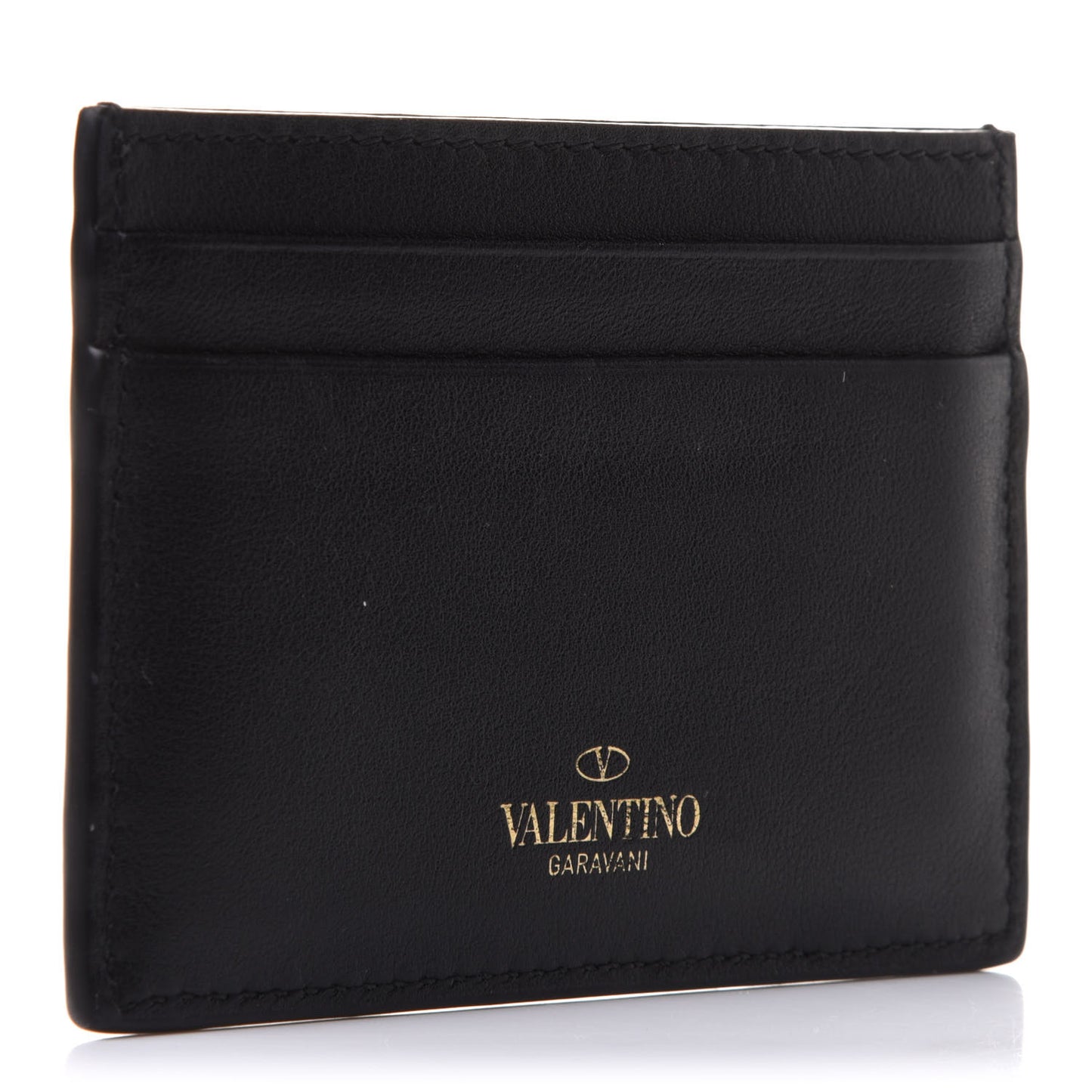 Vitello Rockstud Card Holder Black