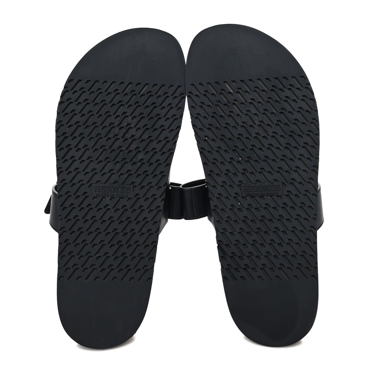 Hermes Calfskin Mens Chypre Sandals 42.5 Black 5 of 8