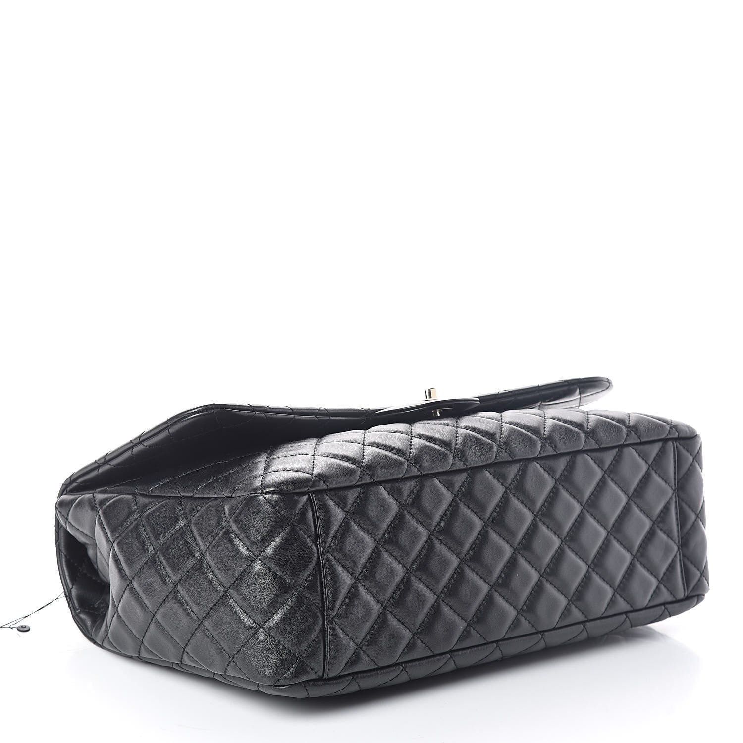 Chanel Metallized Calfskin Quilted Small XXL Travel Flap Bag Black 4 of 10