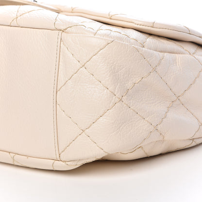 Chanel Glazed Calfskin XL On The Road Flap Ivory 13 of 14