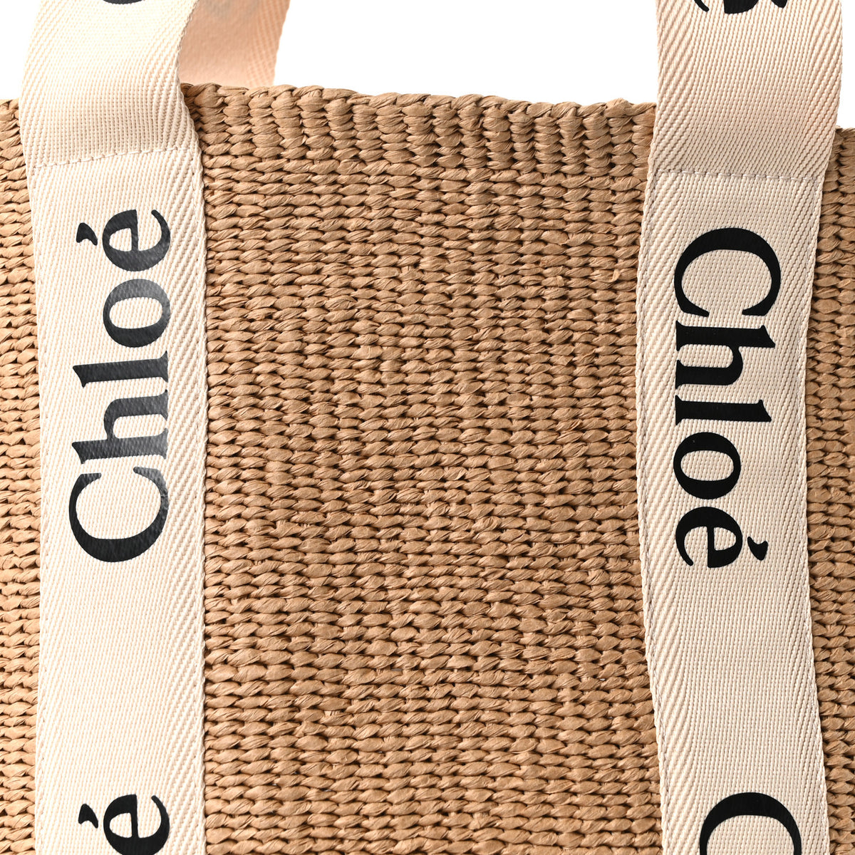 Chloe Raffia Large Woody Basket Bag White 7 of 9