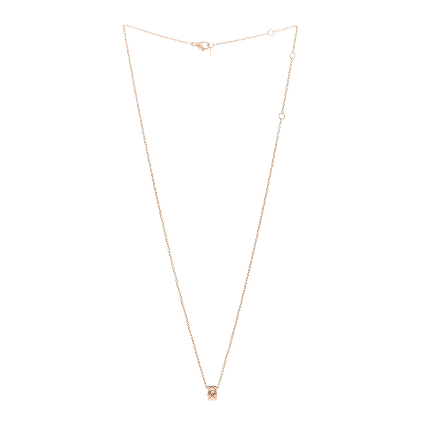 18K Beige Gold Coco Crush Round Pendant Necklace