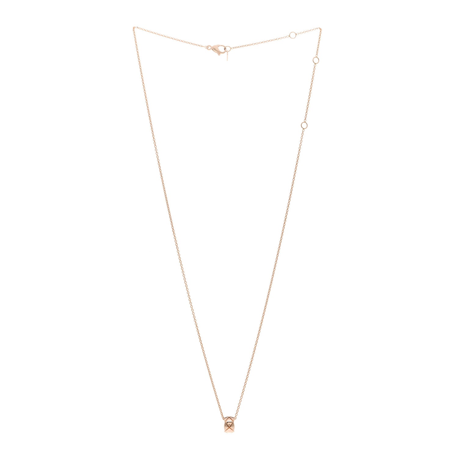 Chanel 18K Beige Gold Coco Crush Round Pendant Necklace 3 of 5