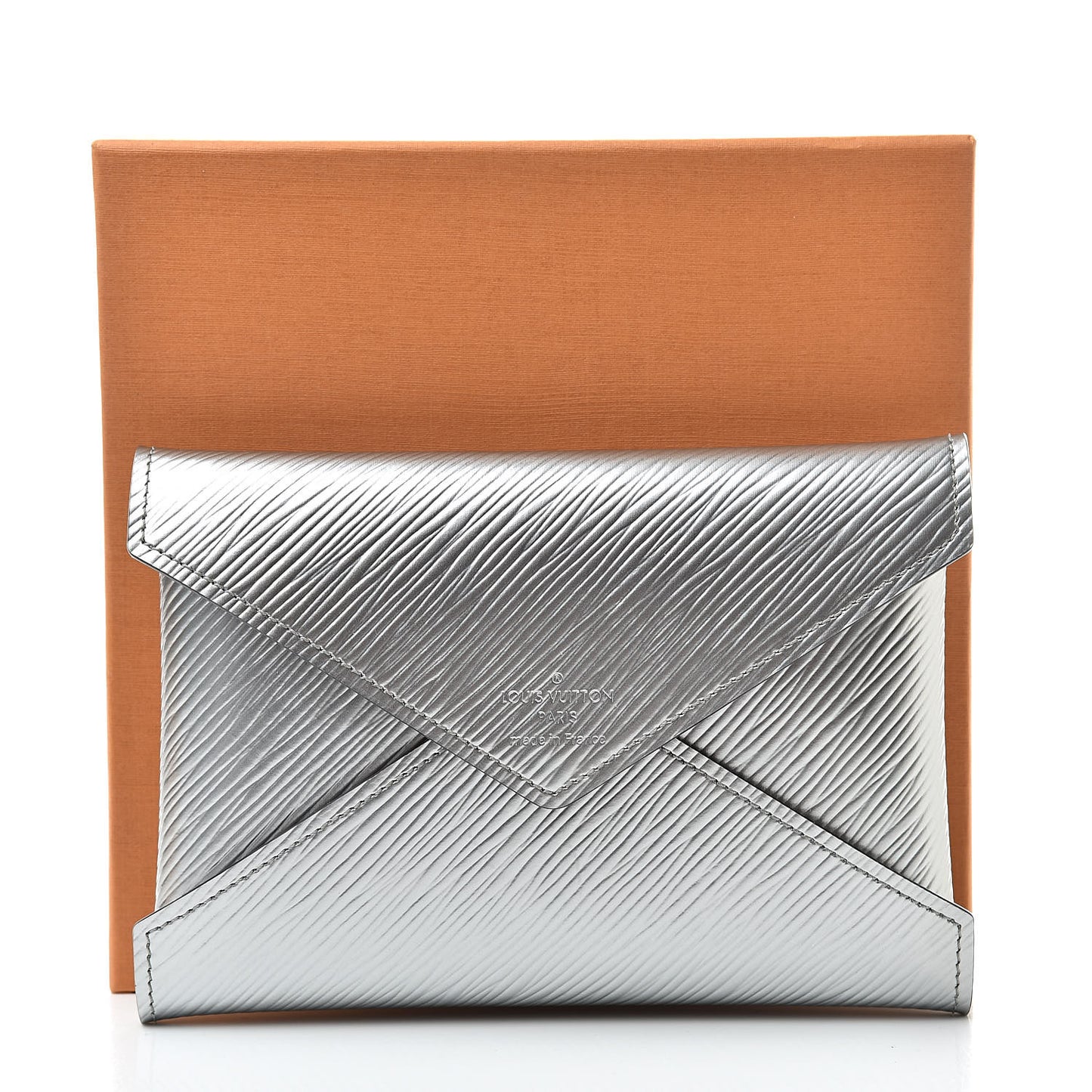 Metallic Epi Medium Kirigami Pochette Insert Silver