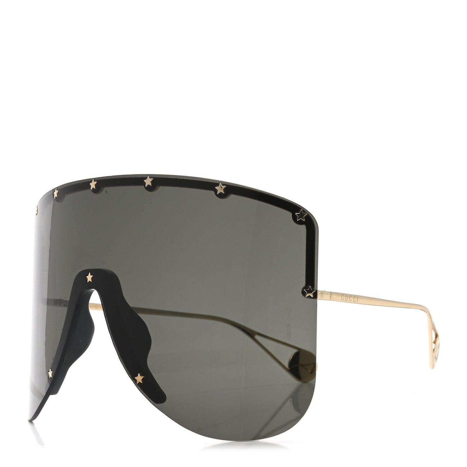 Gucci Star Studded Shield Sunglasses GG1244S Black 1 of 6
