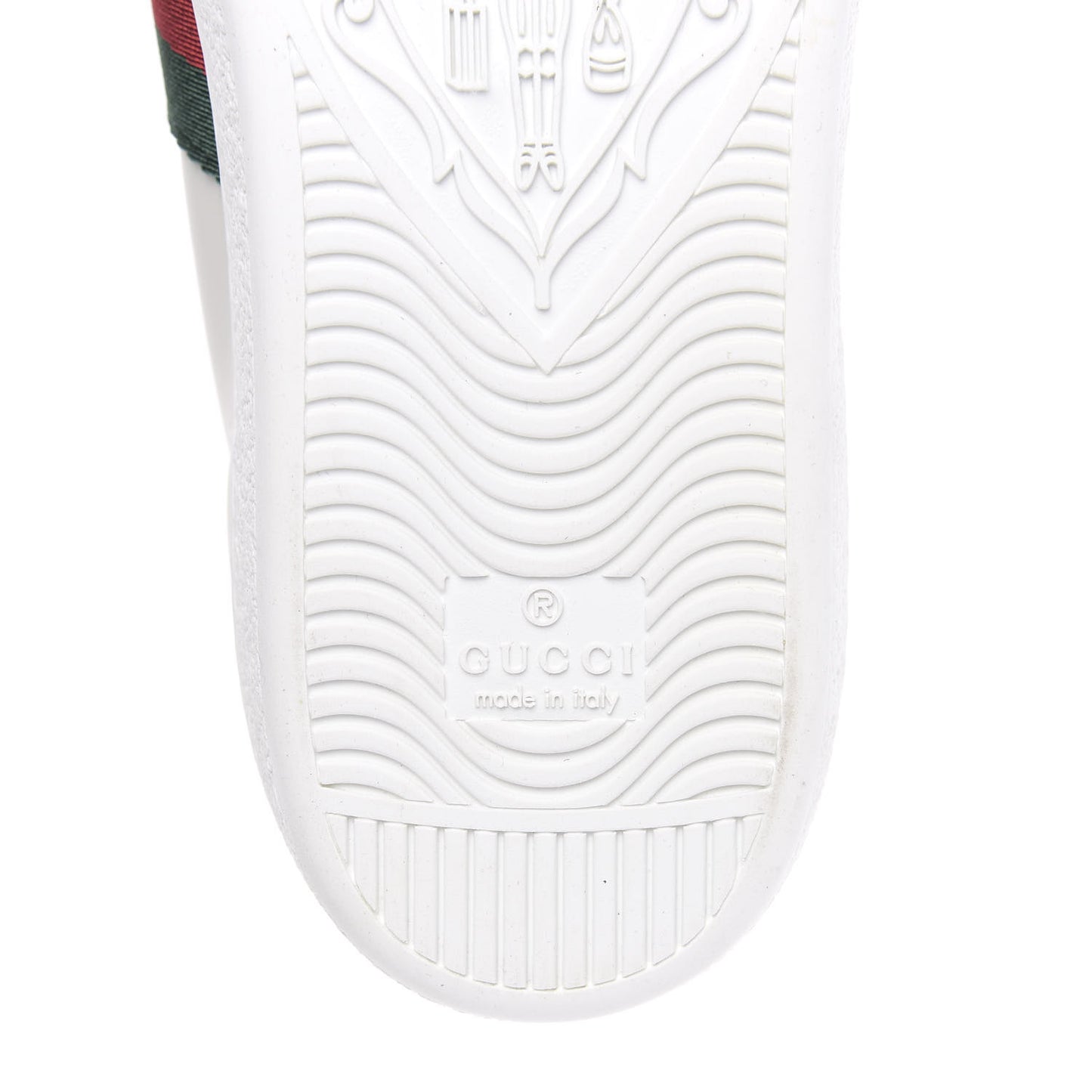 Calfskin Ayers Bee Embroidered Womens Ace Sneakers 37.5 White Green