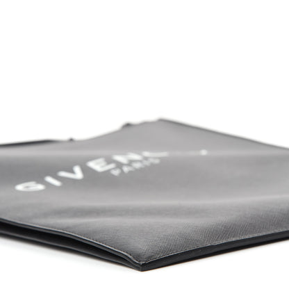 Givenchy Textured Coated Canvas Logo Print Medium Rave Tote Black 6 of 9