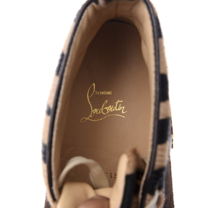 Christian Louboutin Calf Hair Animal Print Rantus Orlato Flat Sneakers 38 Multicolor 9 of 11