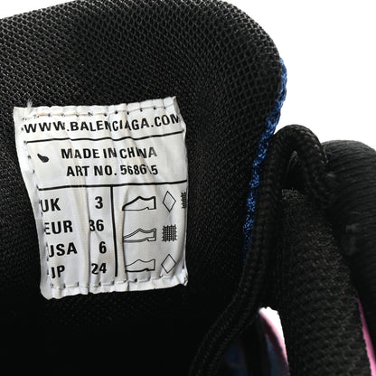Balenciaga Rubber Mesh Bi-Color Womens Track.2 Open Sneakers 36 Blue Pink 8 of 8