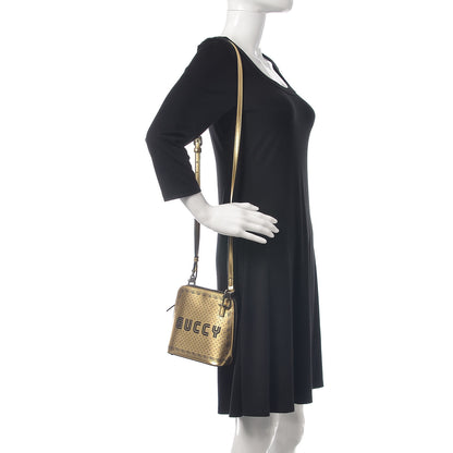 Gucci X SEGA Calfskin GUCCY Stars Mini Dome Shoulder Bag Gold 2 of 10