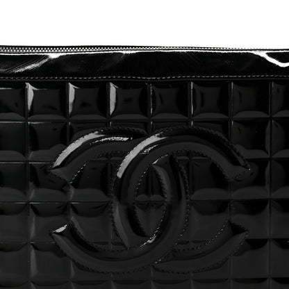 Chanel Patent Chocolate Bar Quilted Shoulder Bag Black 8 of 11