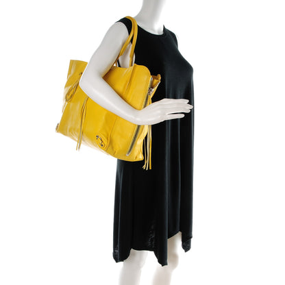 Balenciaga Supple Calfskin Papier A4 Zip Around Tote Jaune Soleil 2 of 8