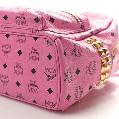 MCM Visetos Small Side Stud Stark Backpack Pink 10 of 10