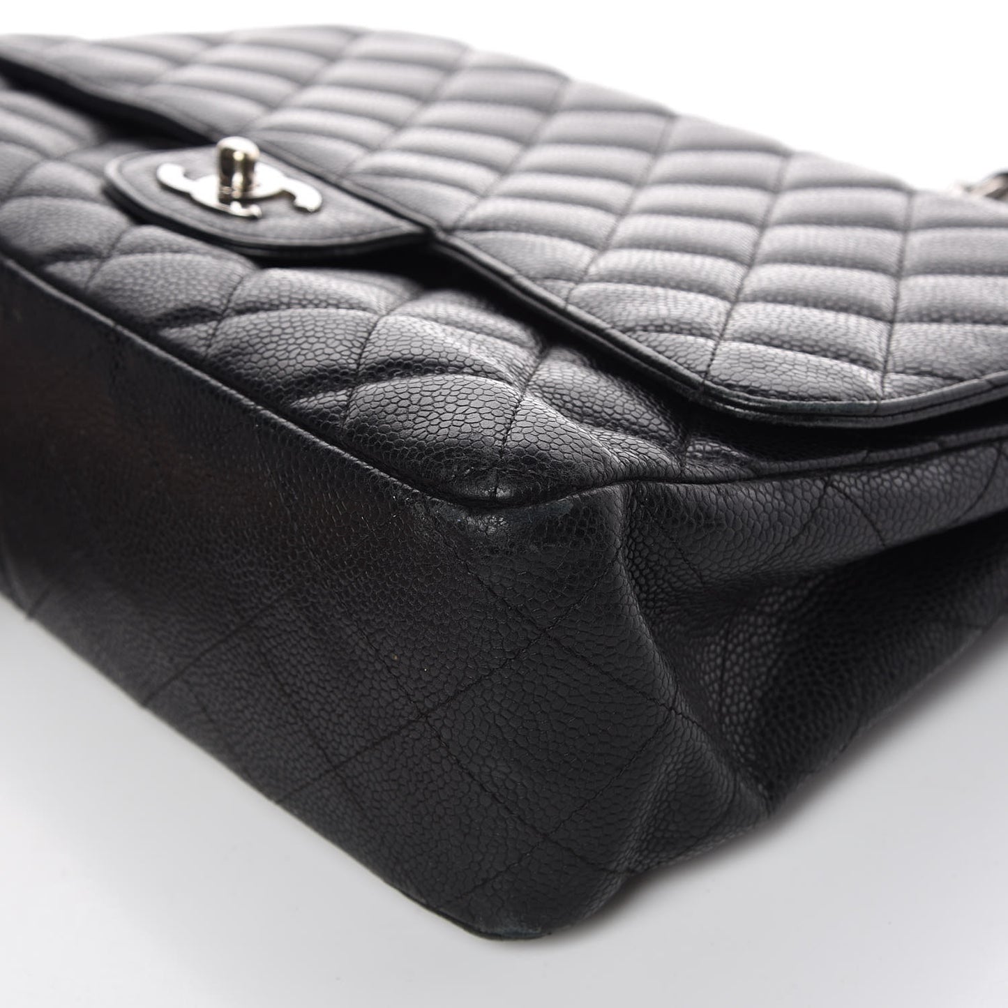 Caviar Quilted Jumbo Single Flap Black