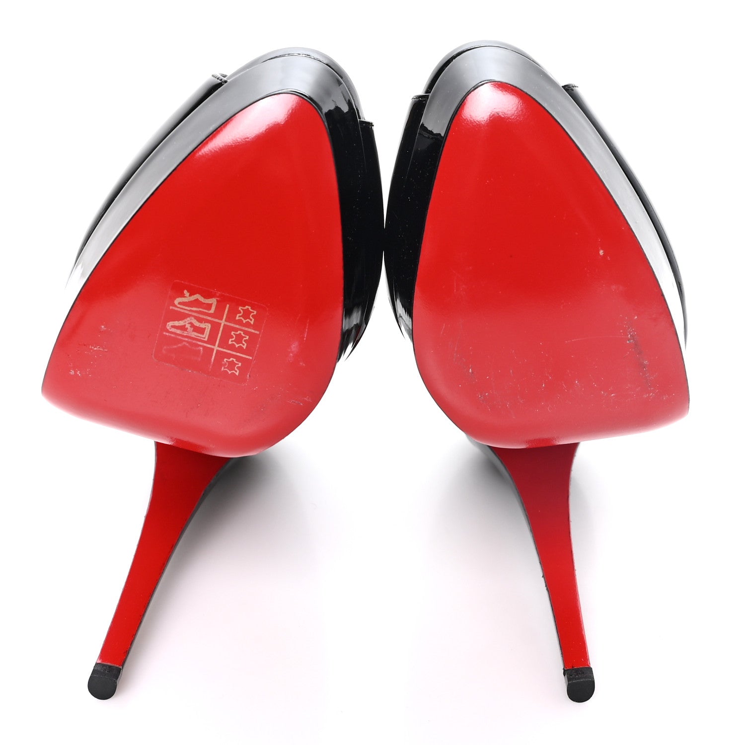 Christian Louboutin Patent Lady Peep 150 Pumps 40 Black 6 of 9