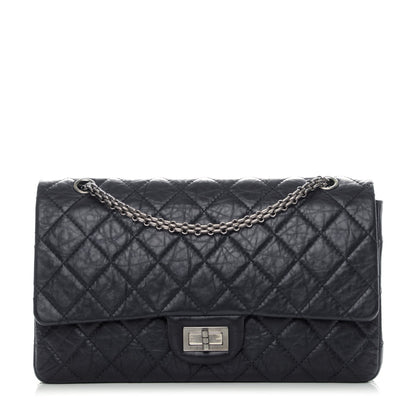 Chanel Aged Calfskin Quilted 2.55 Reissue 227 Flap Navy 1 of 9