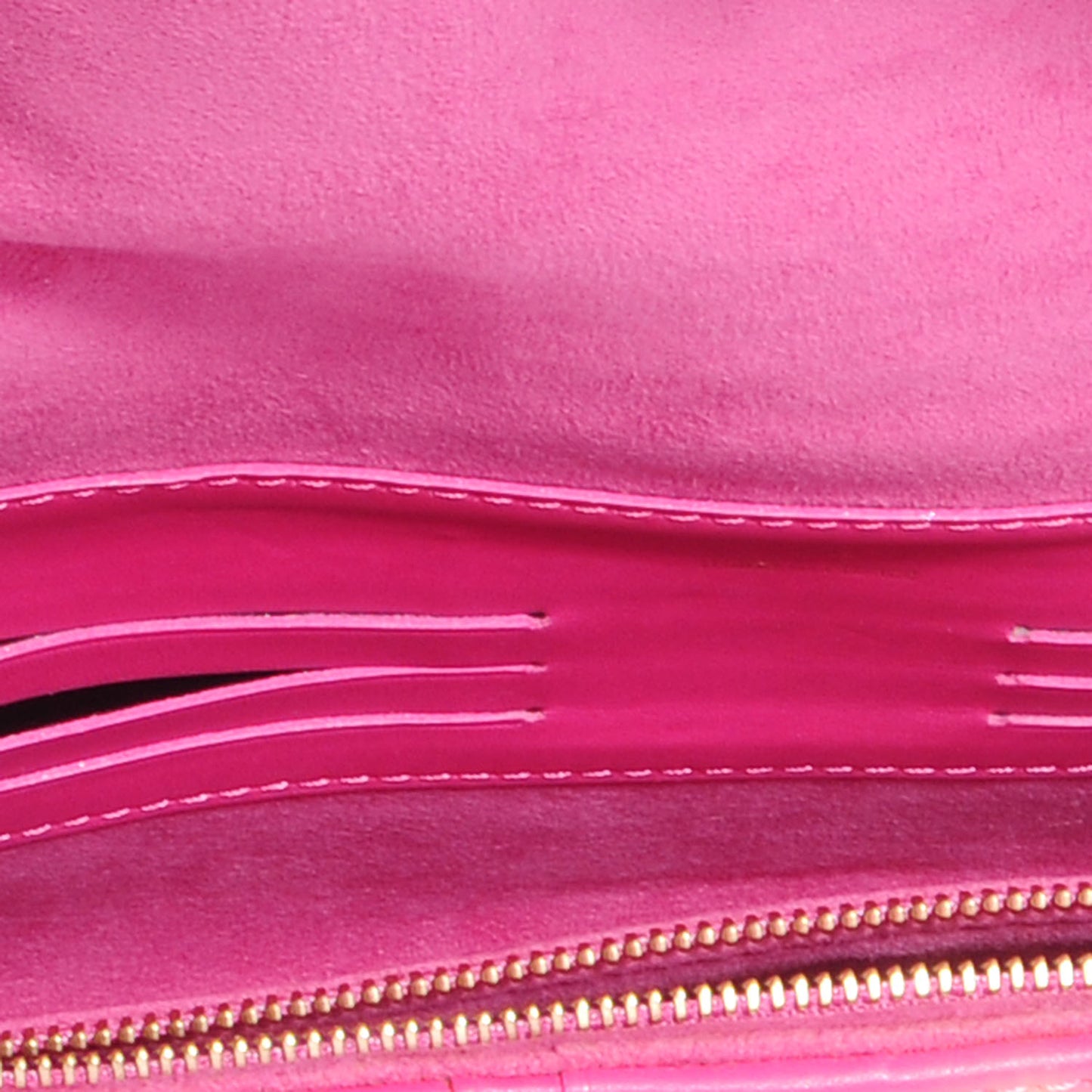 Calfskin Embossed Courtney Pochette Clutch Fuchsia