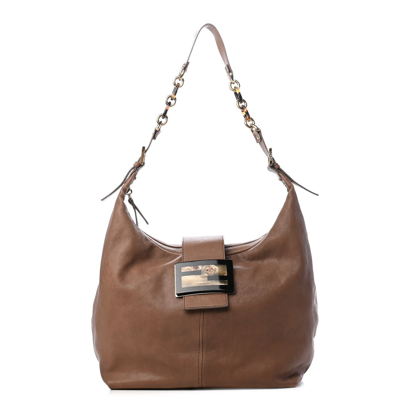 Metallic Calfskin Forever Hobo Brown