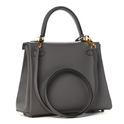 Hermes Togo Kelly Retourne 25 Etain 3 of 34
