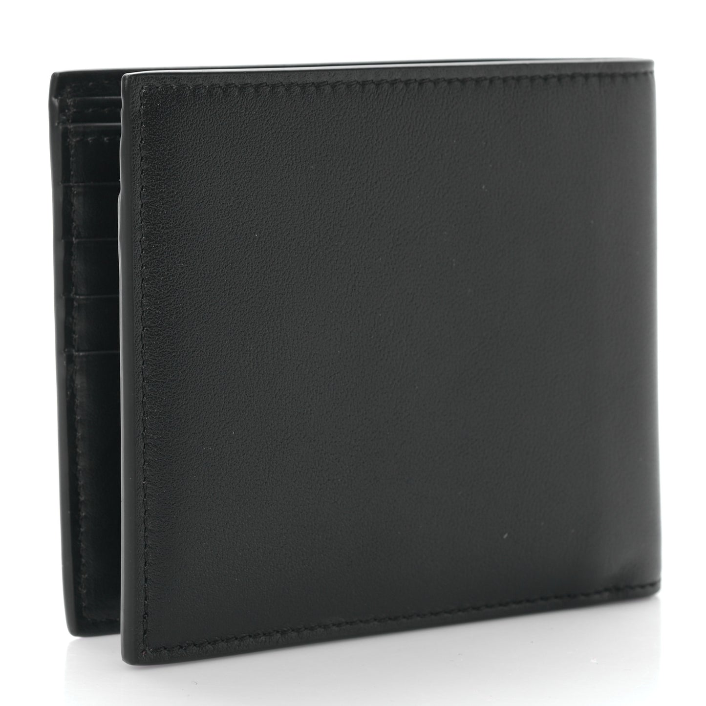 HOMME Calfskin Logo Bi-Fold Wallet Black