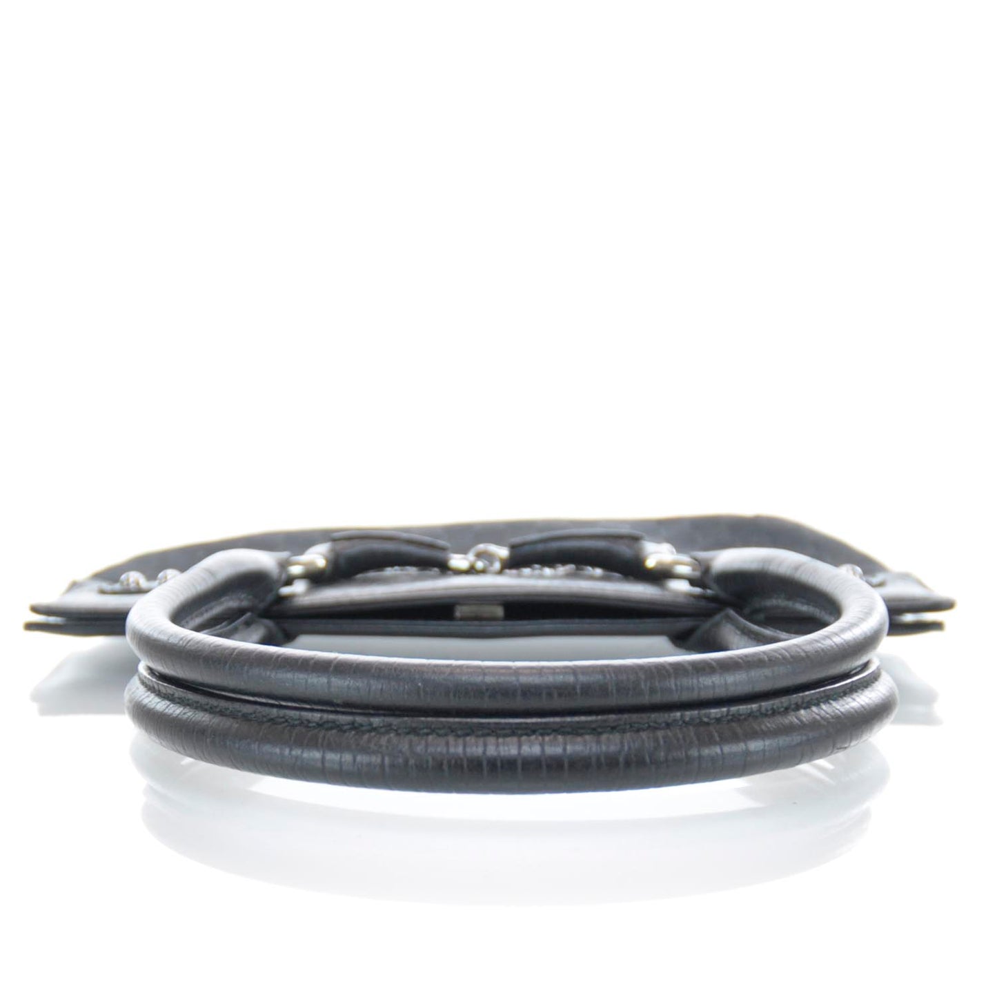 Monogram Horsebit Chain Shoulder Bag Black