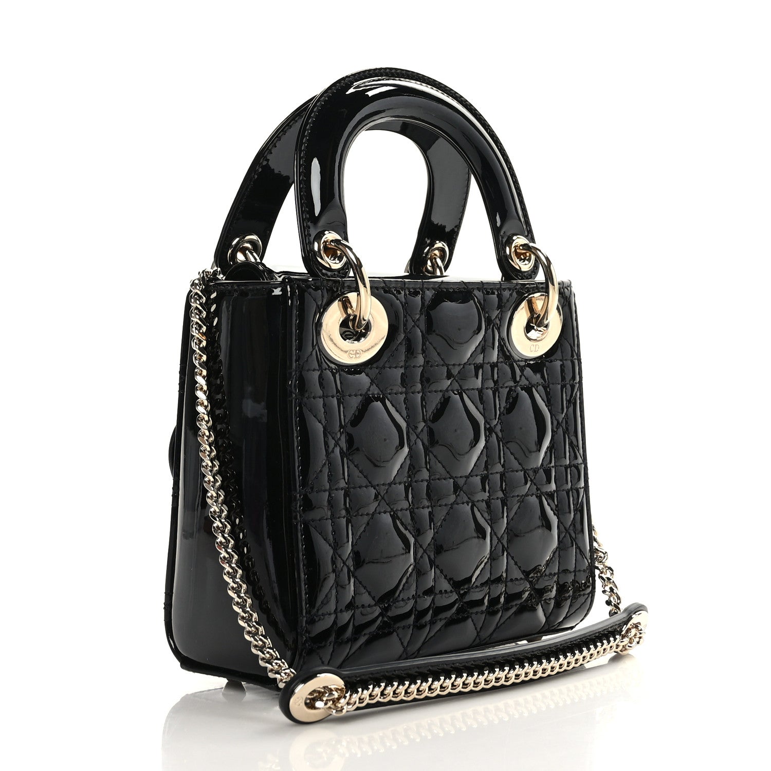 Christian Dior Patent Cannage Mini Lady Dior Black 3 of 8