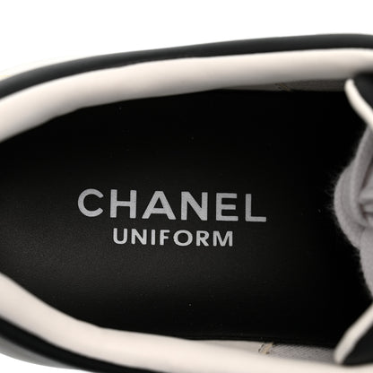 Chanel Calfskin CC Womens Sneakers 38.5 Black 8 of 10