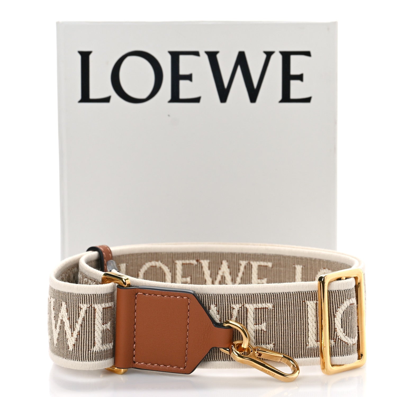 Loewe Calfskin Jacquard Anagram Strap Natural Tan 5 of 5