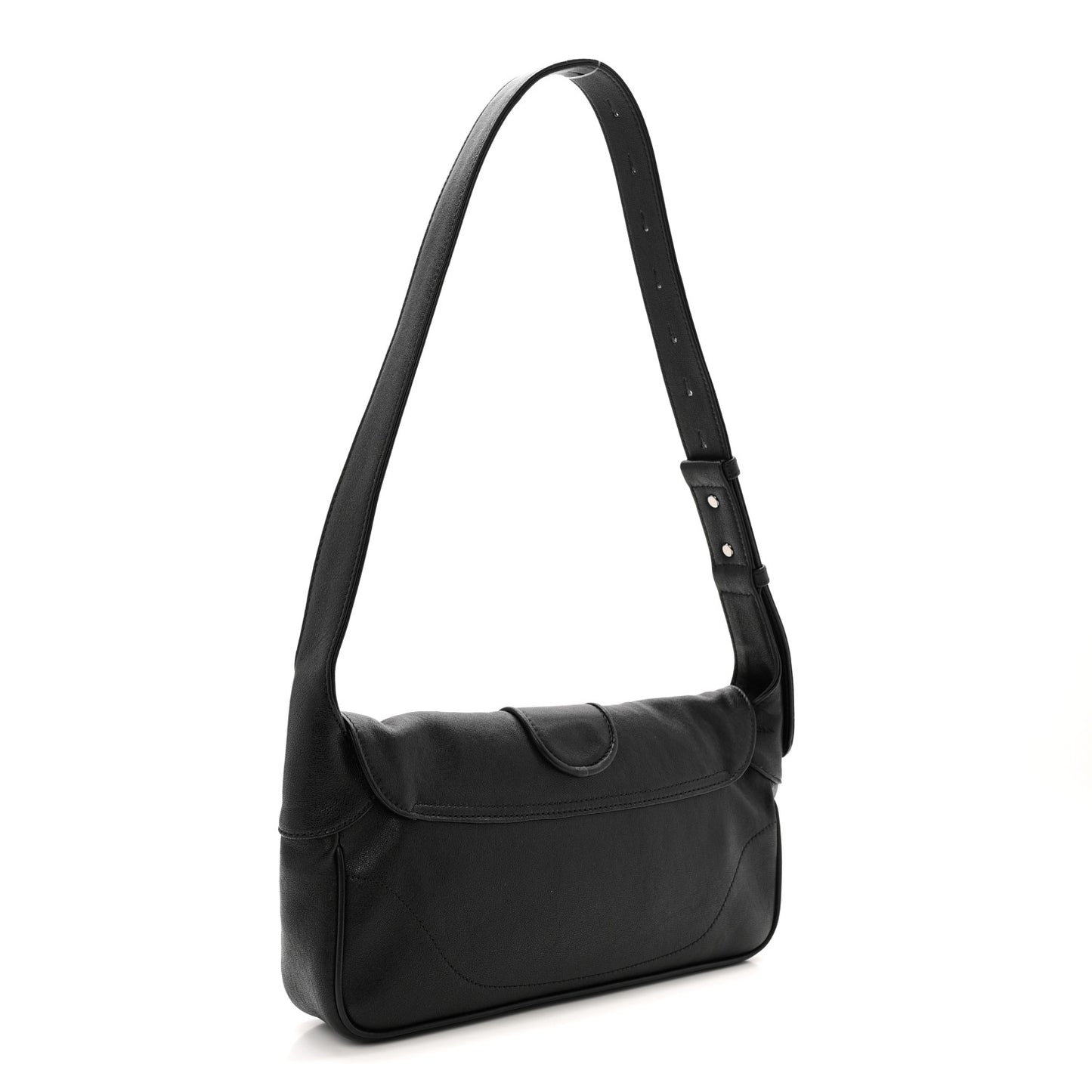 Goatskin Small GG Monochrome Aphrodite Shoulder Bag Black