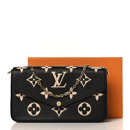 Louis Vuitton Empreinte Monogram Giant Felicie Pochette Black Beige 10 of 10