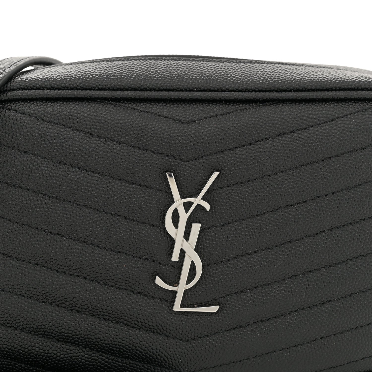 Saint Laurent Grain De Poudre Matelasse Monogram Mini Lou Camera Bag Black 8 of 11