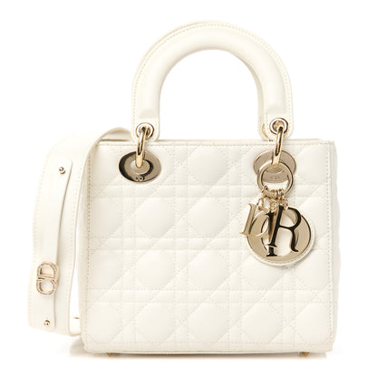 Christian Dior Lambskin Cannage Small My ABCDior Lady Dior White 1 of 11