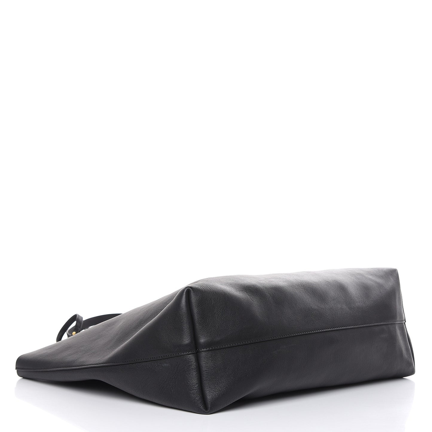 Calfskin Perforated Logo Tote Black