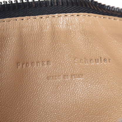 Proenza Schouler Calfskin Triangle Print Zip Pouch Black Red 6 of 6