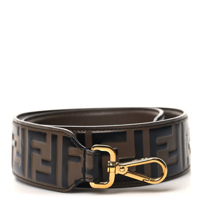 Fendi Vitello Century Bi-Color FF 1974 Embossed Strap You Maya Black 1 of 5