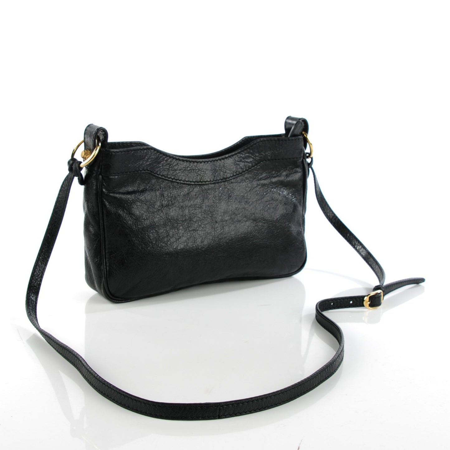 Agneau Giant 12 Gold Hardware Hip Black