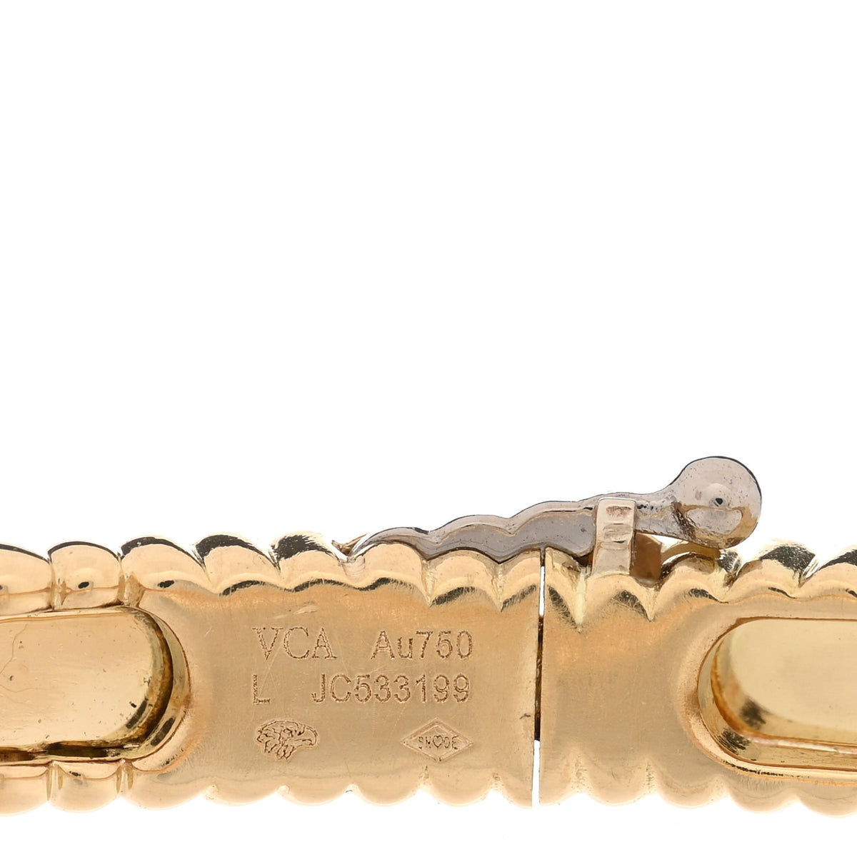 Van Cleef & Arpels 18K Yellow Gold Diamond Perlee Sweet Clovers Bracelet L 4 of 5