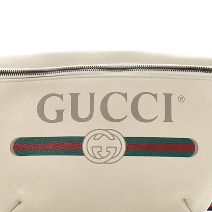 Gucci Grained Calfskin Logo Belt Bag White 8 of 10