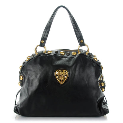 Gucci Calfskin Large Babouska Dome Satchel Black 1 of 7
